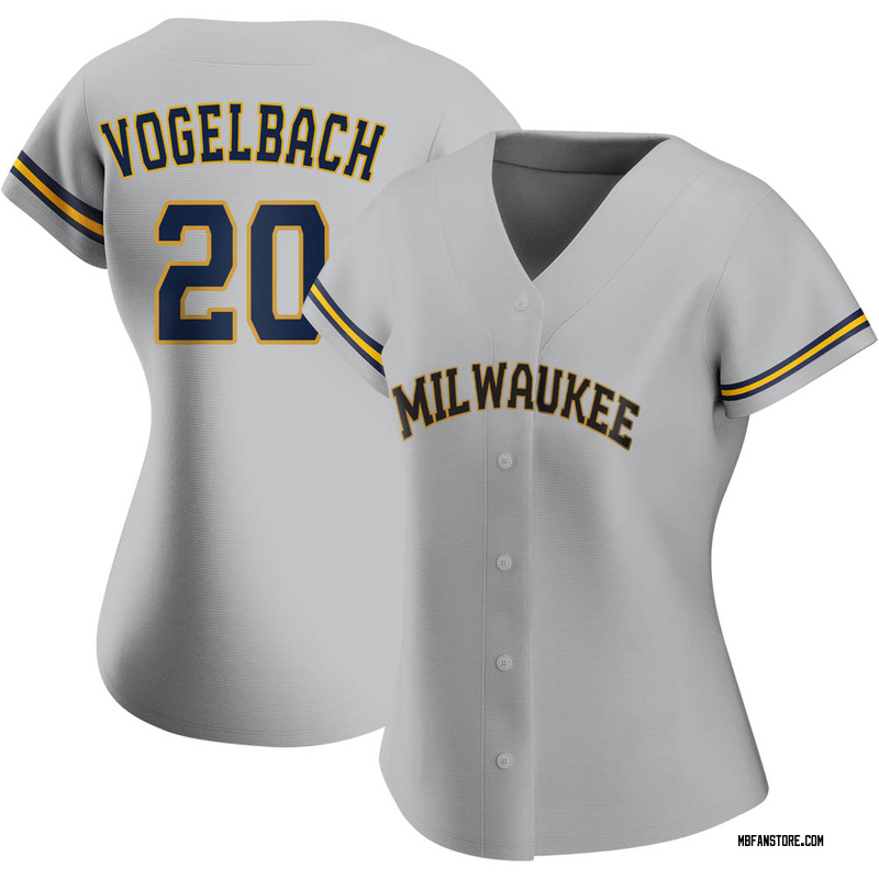 Authentic Daniel Vogelbach Women's Milwaukee Brewers Gray Road Jersey