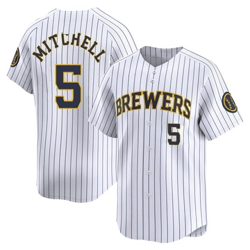 Limited Garrett Mitchell Men's Milwaukee Brewers White Alternate Jersey