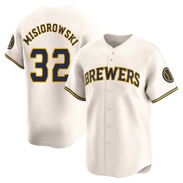 Limited Jacob Misiorowski Youth Milwaukee Brewers Cream Home Jersey