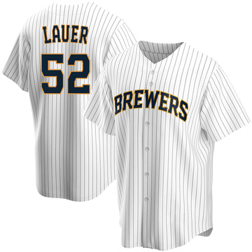 Replica Eric Lauer Youth Milwaukee Brewers White Home Jersey
