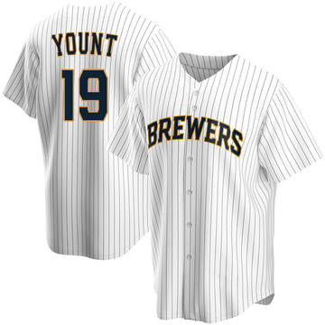 Replica Robin Yount Men's Milwaukee Brewers White Home Jersey